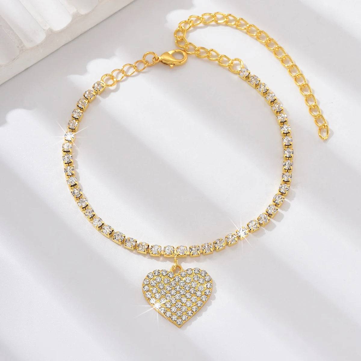 Elegant Heart Foot Chain Bliss