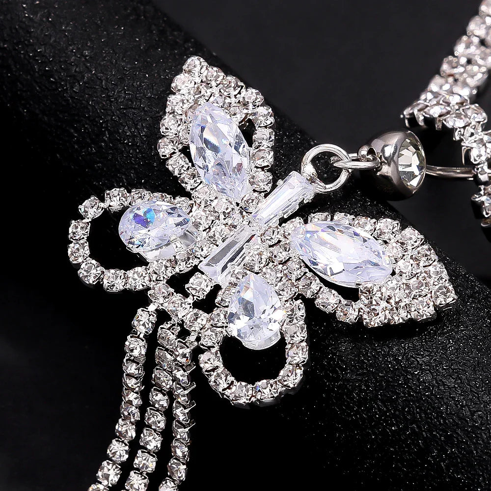 Glamorous Rhinestone Butterfly Chain