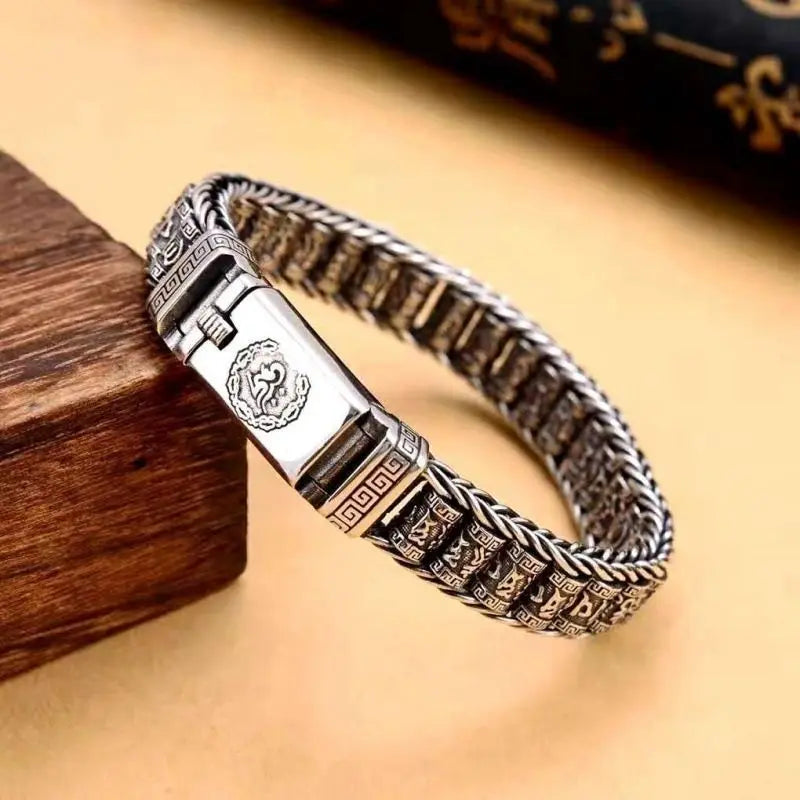 Mantra Strength Stainless Bracelet