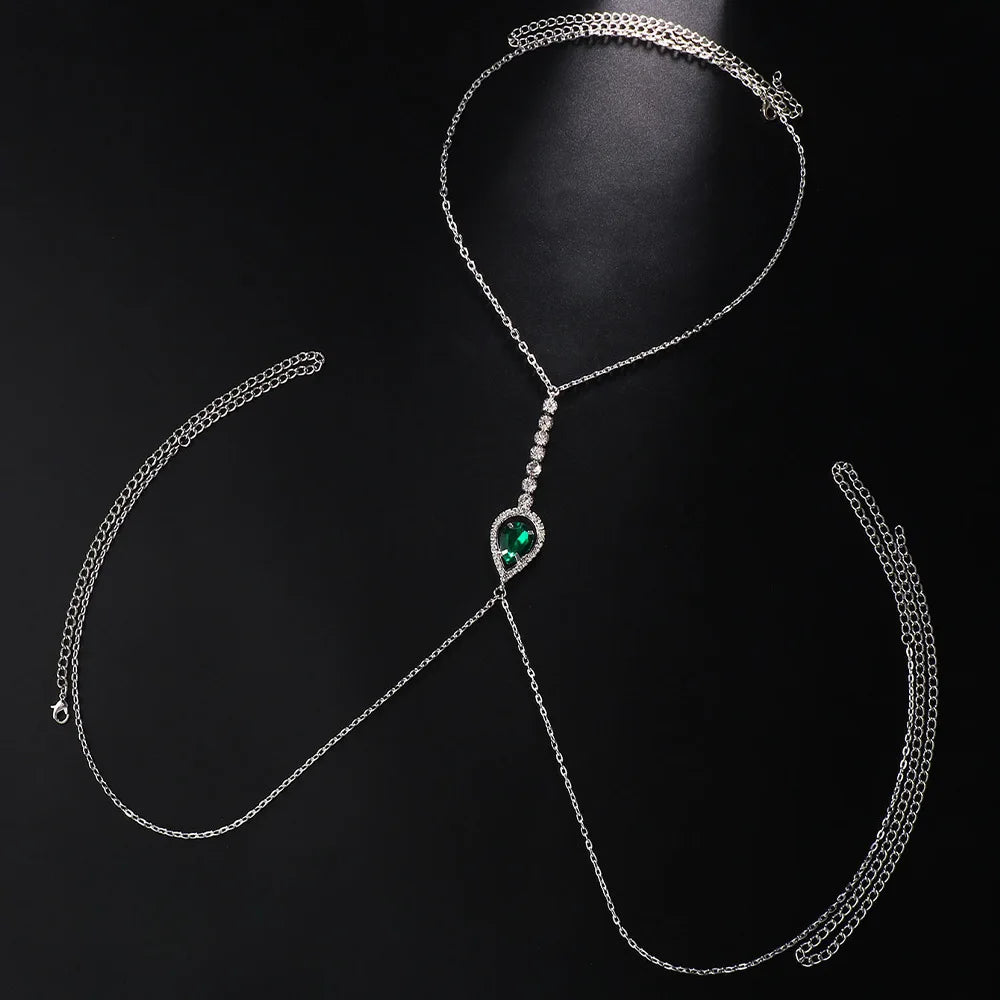 Luxurious Green Crystal Glamour Chain