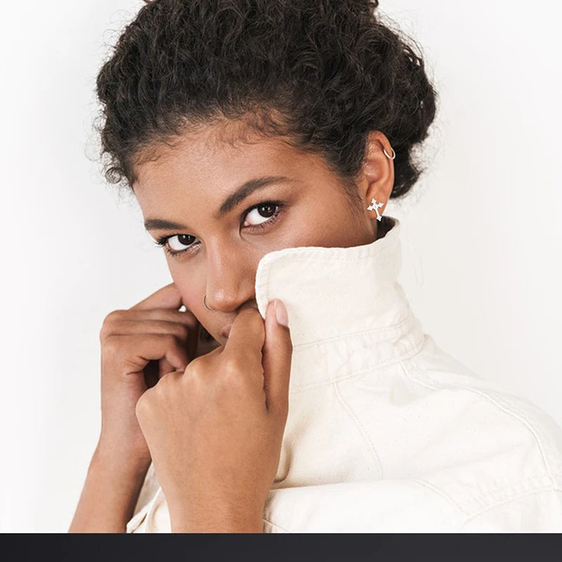 Timeless Affordable Moissanite Cross Earrings