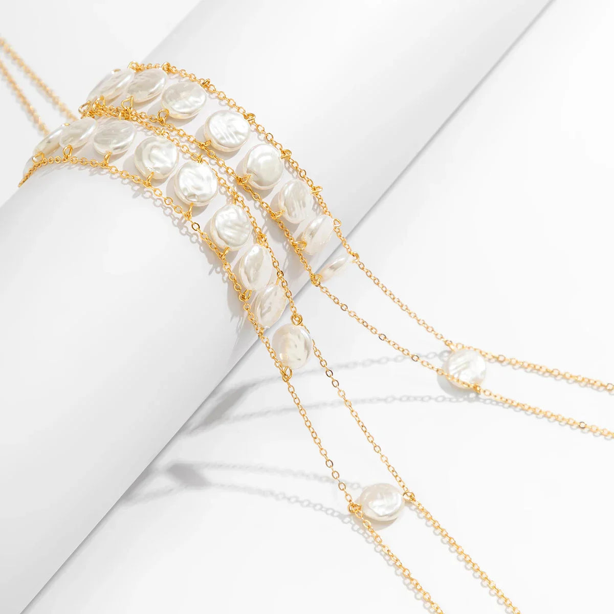 Elegant Pearl Cross Necklace