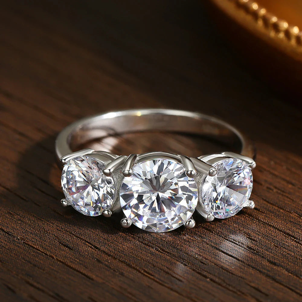Radiant Elegance Sparkling Moissanite Ring