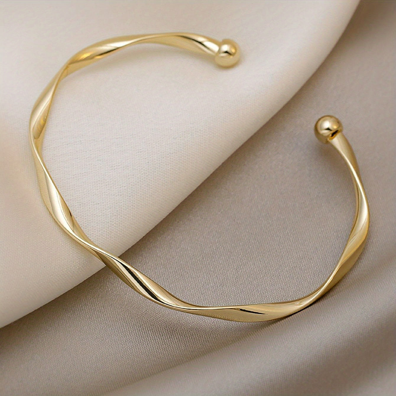 Comfort-Fit Gold-Tone Bracelet