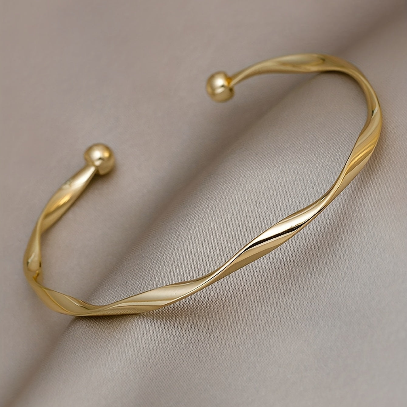 Comfort-Fit Gold-Tone Bracelet