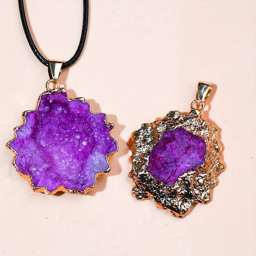 Spiritual Harmony Geode Necklace Charm
