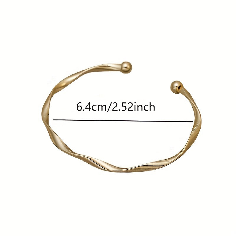 Comfort-Fit Gold-Tone Bracelet