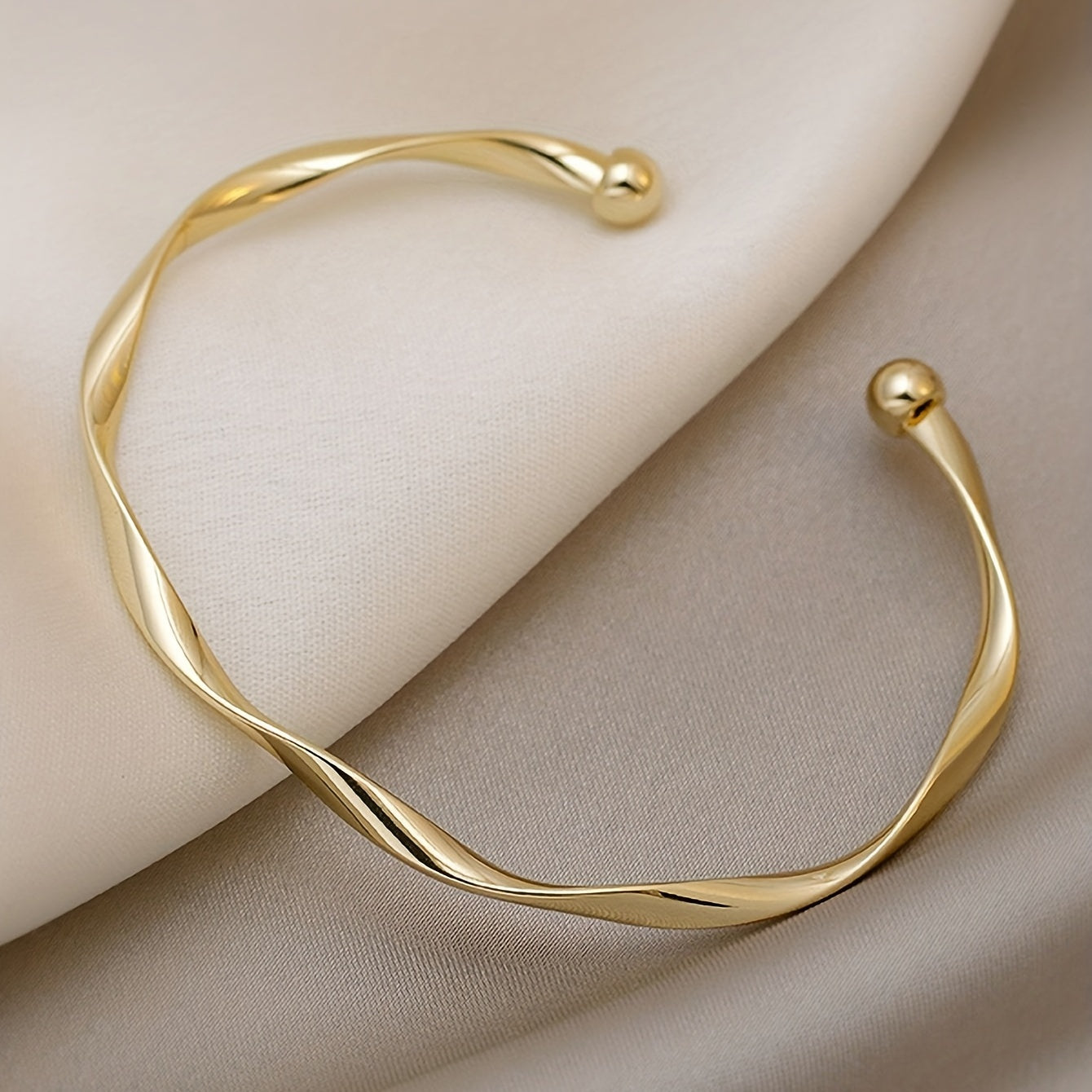 Comfort-Fit Gold-Tone Bracelet