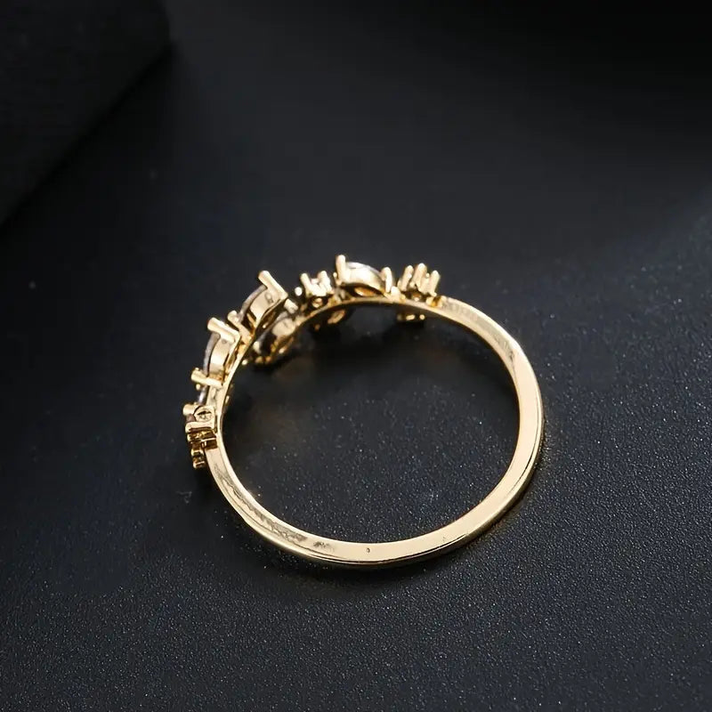 Gold-Tone Light-Catching Ring