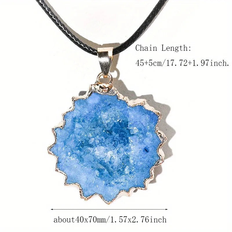 Spiritual Harmony Geode Necklace Charm