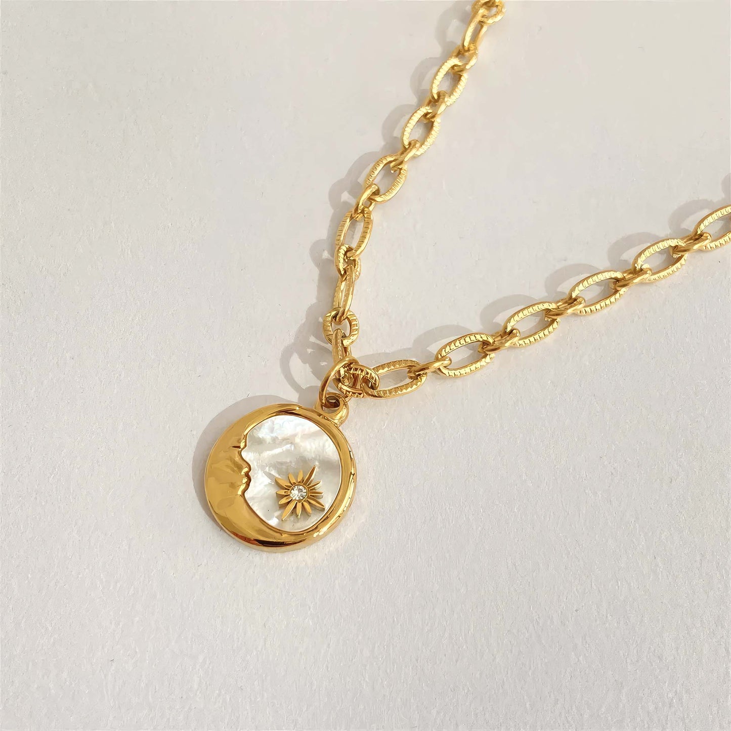 Celestial Harmony Sun & Moon Necklaces