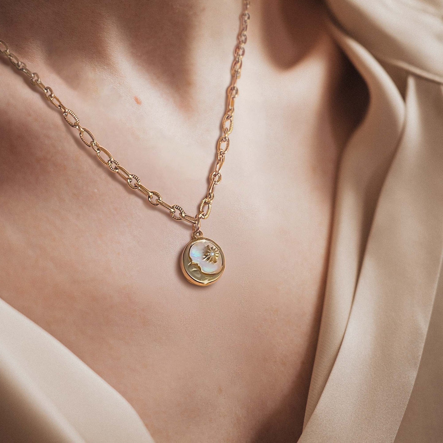 Celestial Harmony Sun & Moon Necklaces