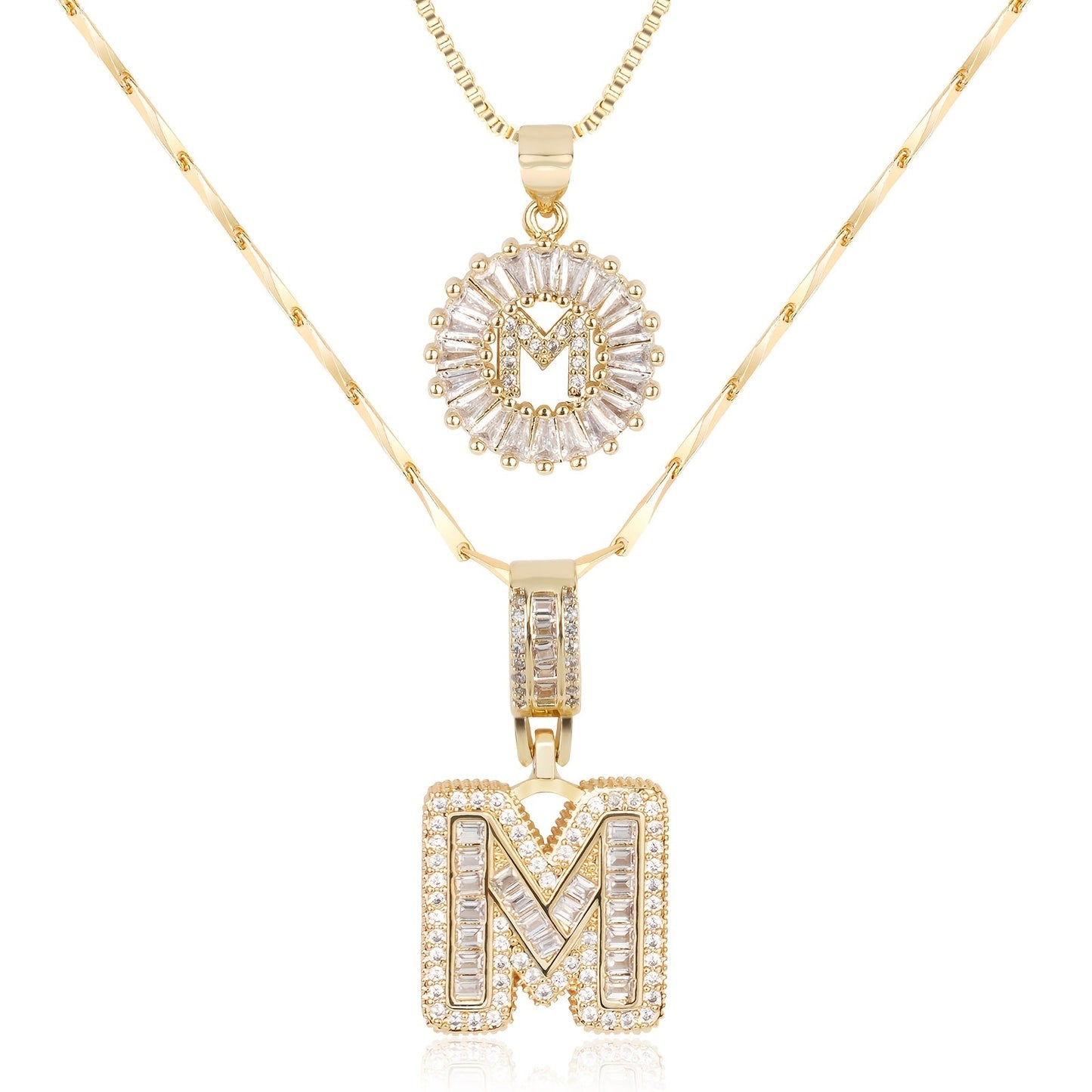 Pave-Diamond Initial Necklace