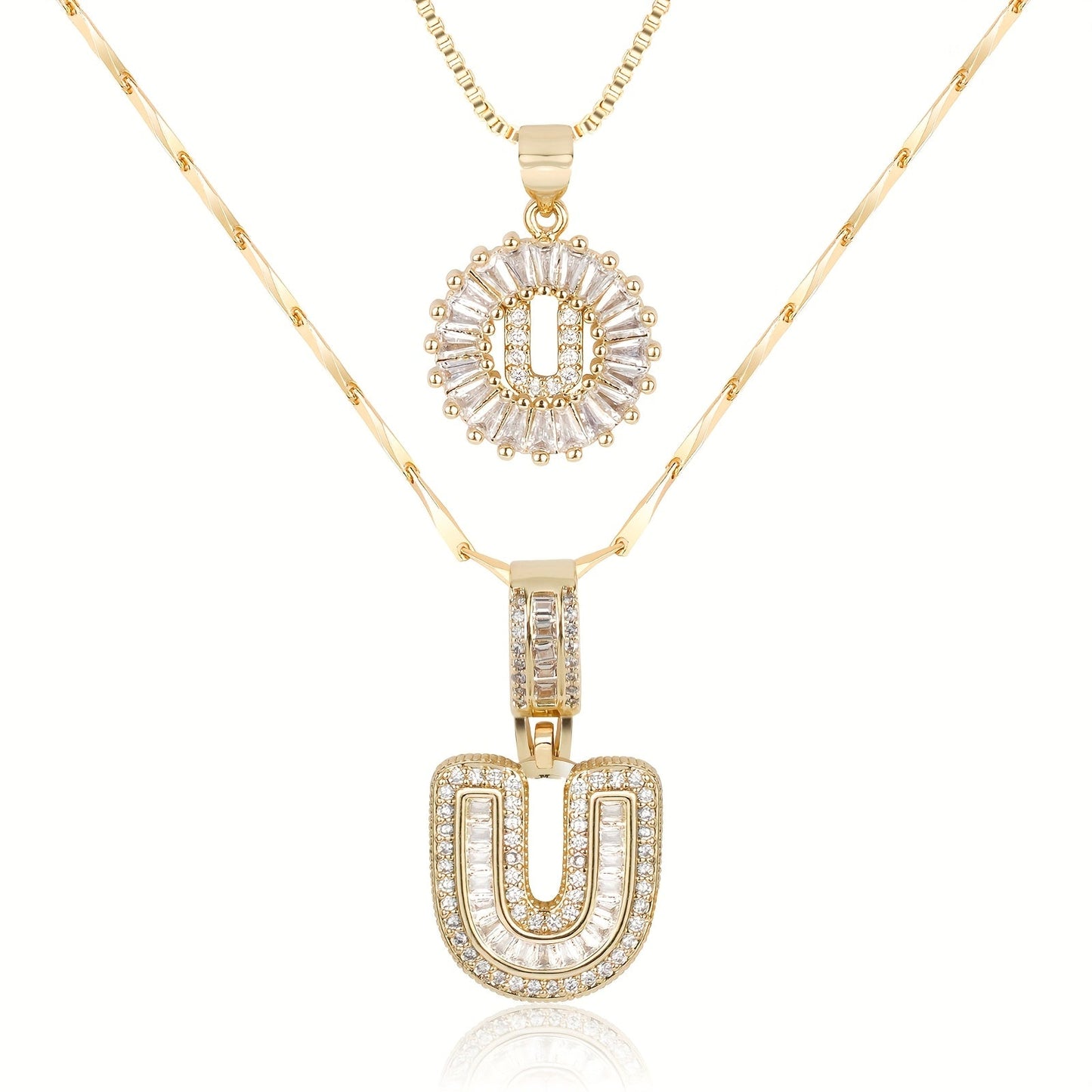 Pave-Diamond Initial Necklace