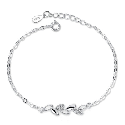 Elegant Leaf Charm Bracelet