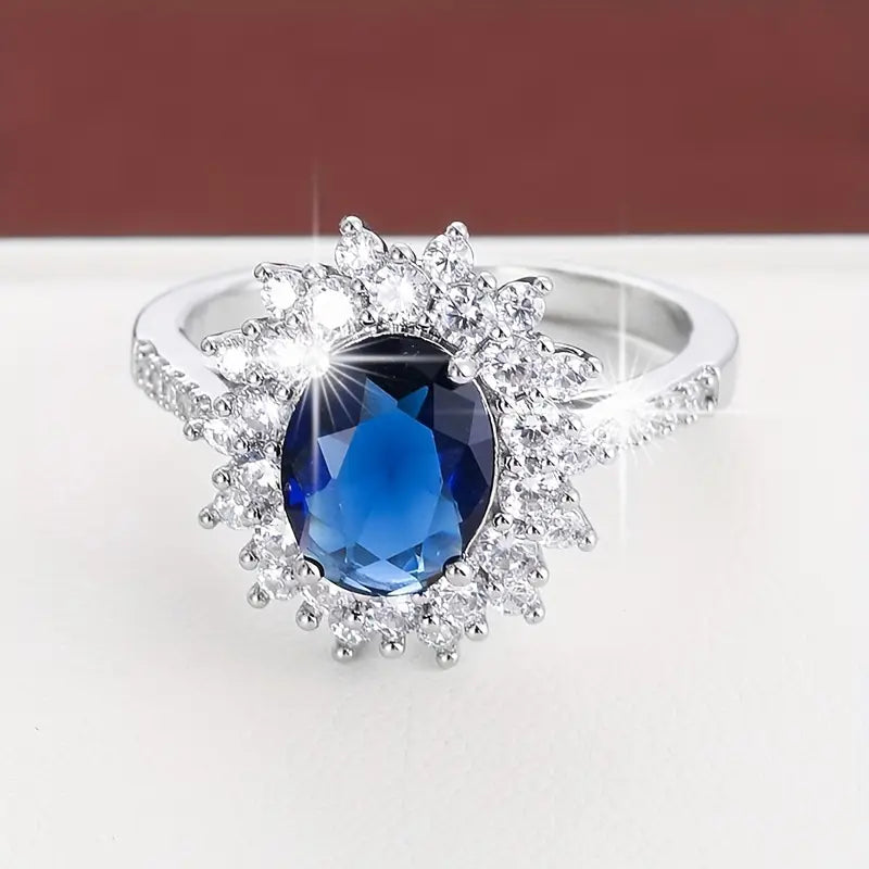 Sapphire-Glow Gold Ring