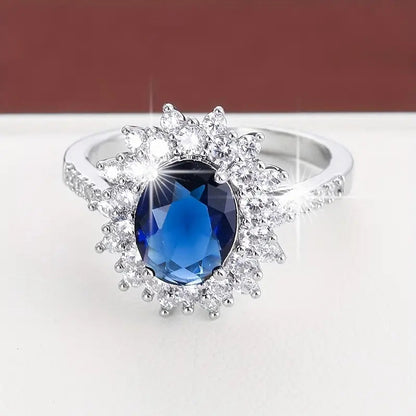 Sapphire-Glow Gold Ring
