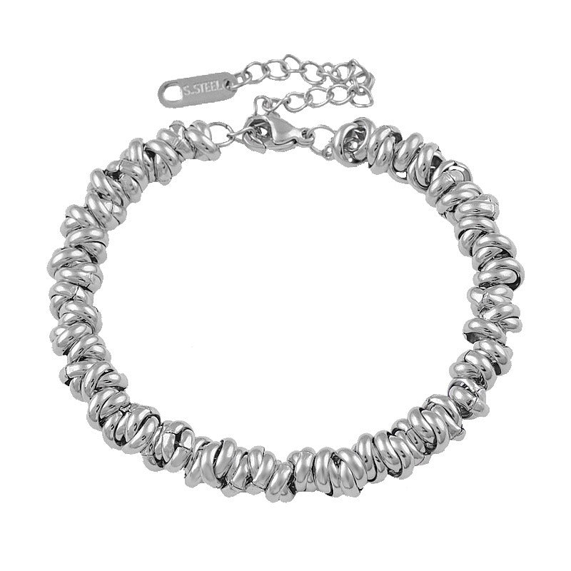 Stacked Hoop Chain Bracelet
