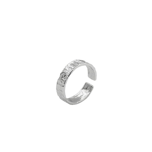 Open Hammered Band Ring