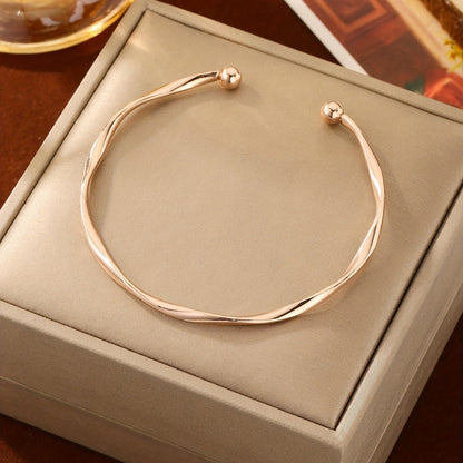 Comfort-Fit Gold-Tone Bracelet