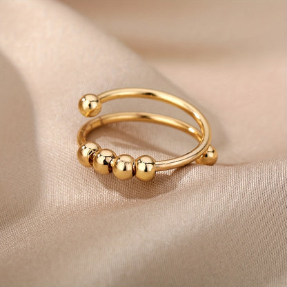 Adjustable-Fit Gold-Tone Ring