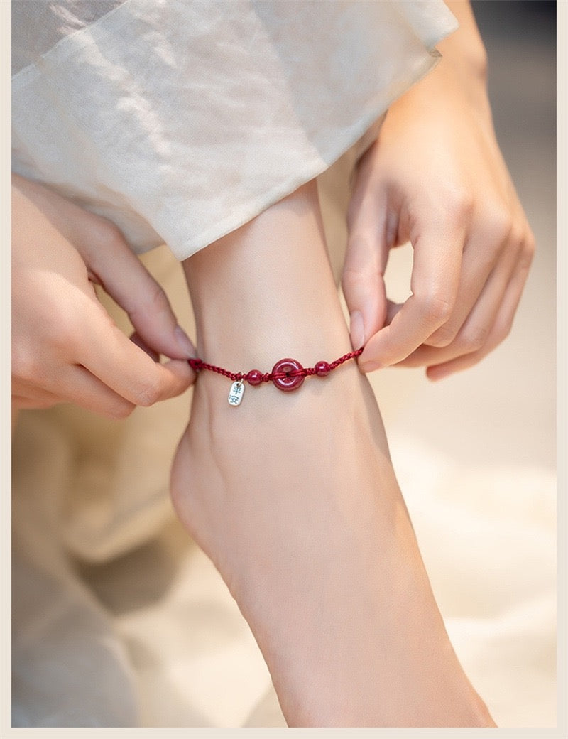 Auspicious Peace Red Rope Bracelet