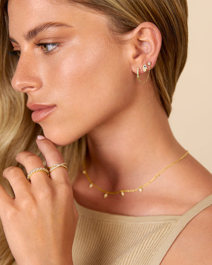 Elegant Chained Huggie for Bold Style