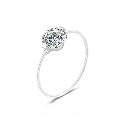 Floating Moissanite Ring