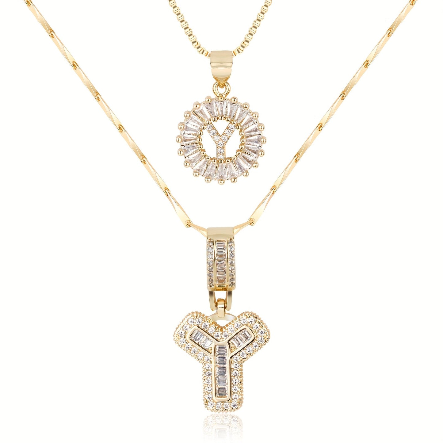 Pave-Diamond Initial Necklace
