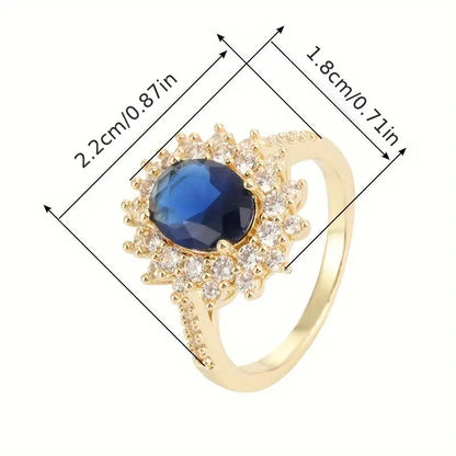 Sapphire-Glow Gold Ring