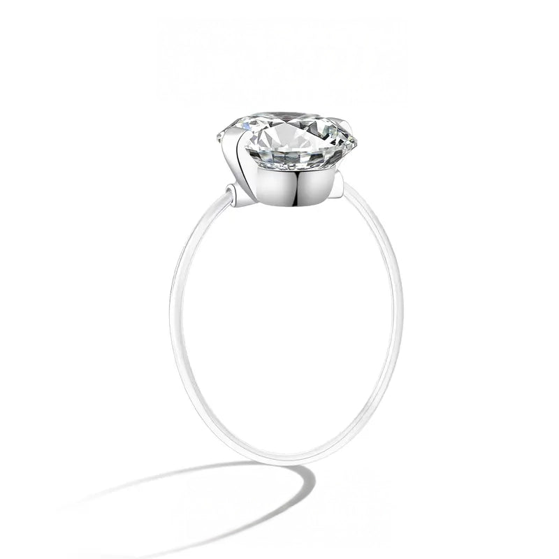 Floating Moissanite Ring