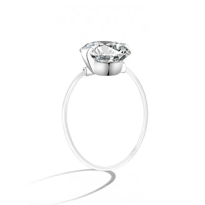 Floating Moissanite Ring
