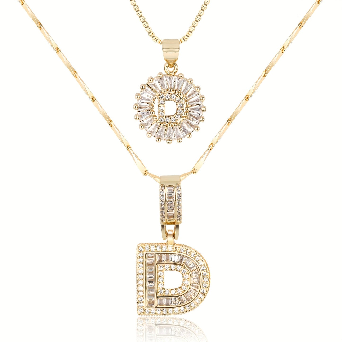 Pave-Diamond Initial Necklace