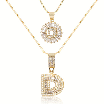 Pave-Diamond Initial Necklace