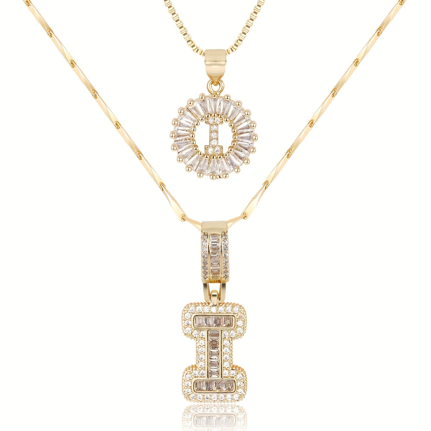 Pave-Diamond Initial Necklace