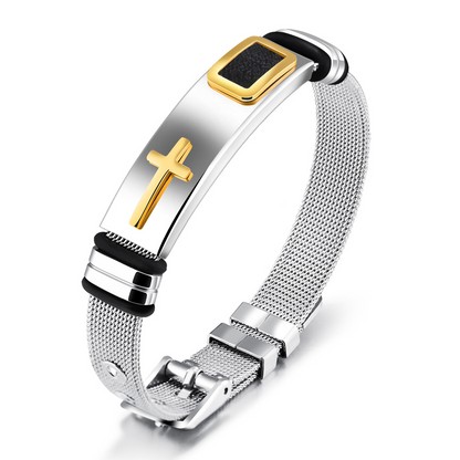 Faith-Expressive Adjustable Cross Bracelet