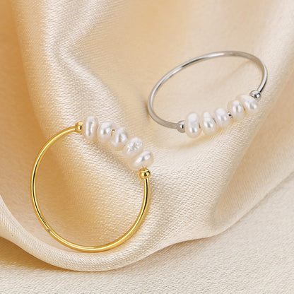 Everlasting Gold Pearl Ring