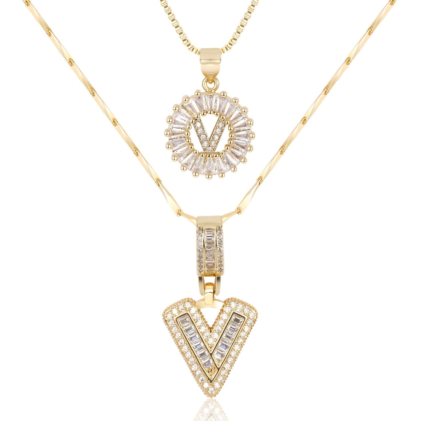 Pave-Diamond Initial Necklace
