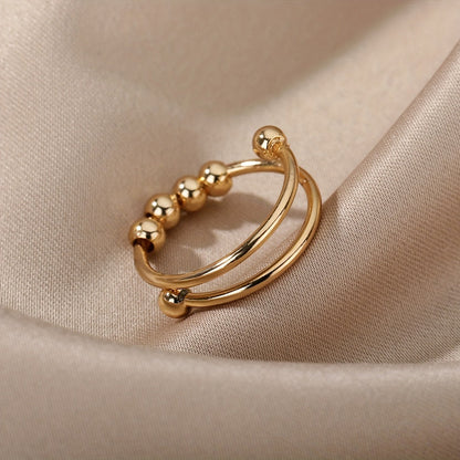 Adjustable-Fit Gold-Tone Ring