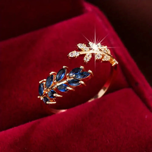 Sapphire-Glow Gold Ring