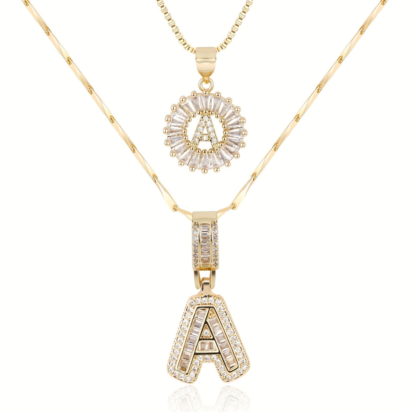 Pave-Diamond Initial Necklace