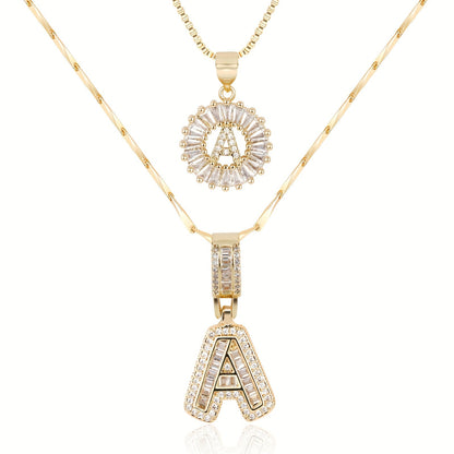 Pave-Diamond Initial Necklace