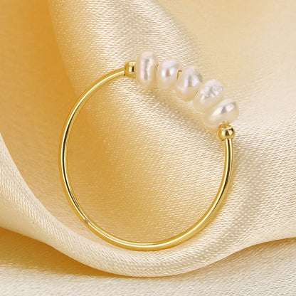 Everlasting Gold Pearl Ring