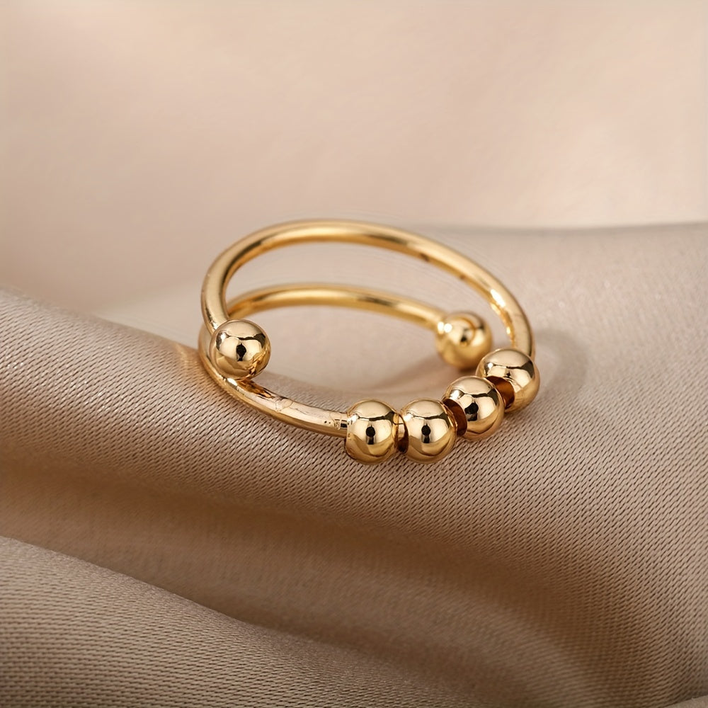 Adjustable-Fit Gold-Tone Ring