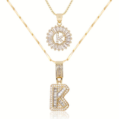 Pave-Diamond Initial Necklace