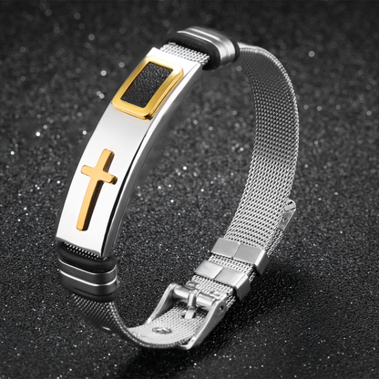 Faith-Expressive Adjustable Cross Bracelet