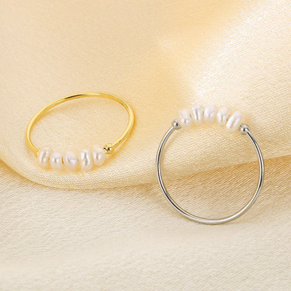 Everlasting Gold Pearl Ring