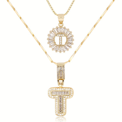 Pave-Diamond Initial Necklace