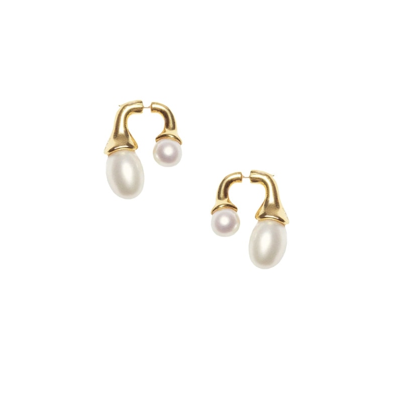 Double Sided Pearl Drop Earrings