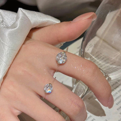 Floating Moissanite Ring